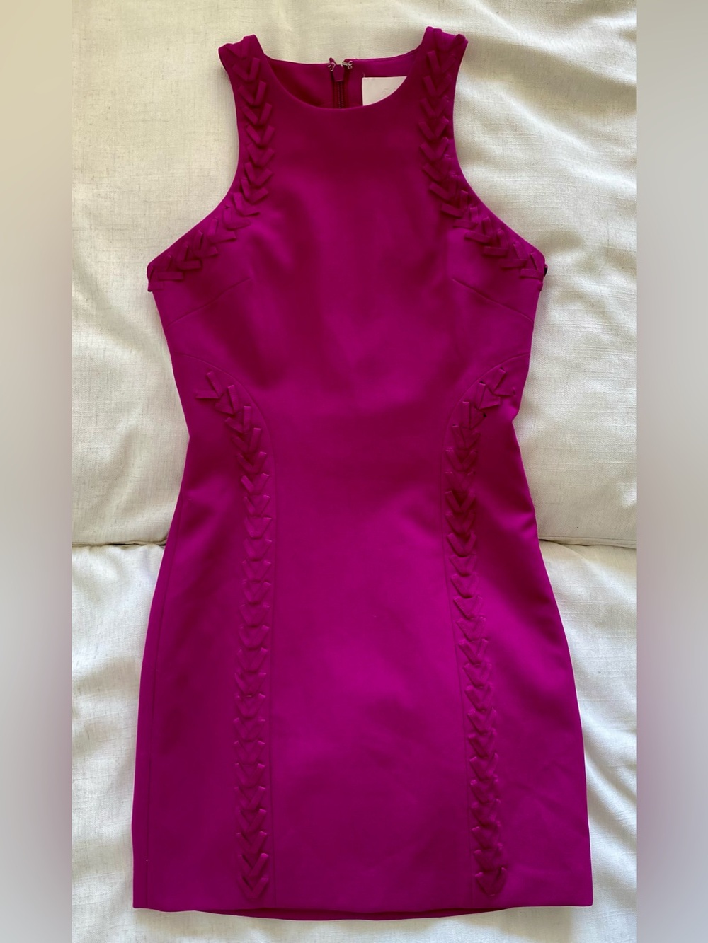 Cinq a Sept Fitted Dress in Fushia/Magenta